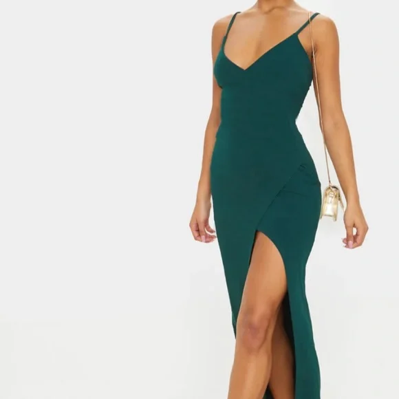 chinese dress ladies EMERALD GREEN BODYCON DRESS main image 1